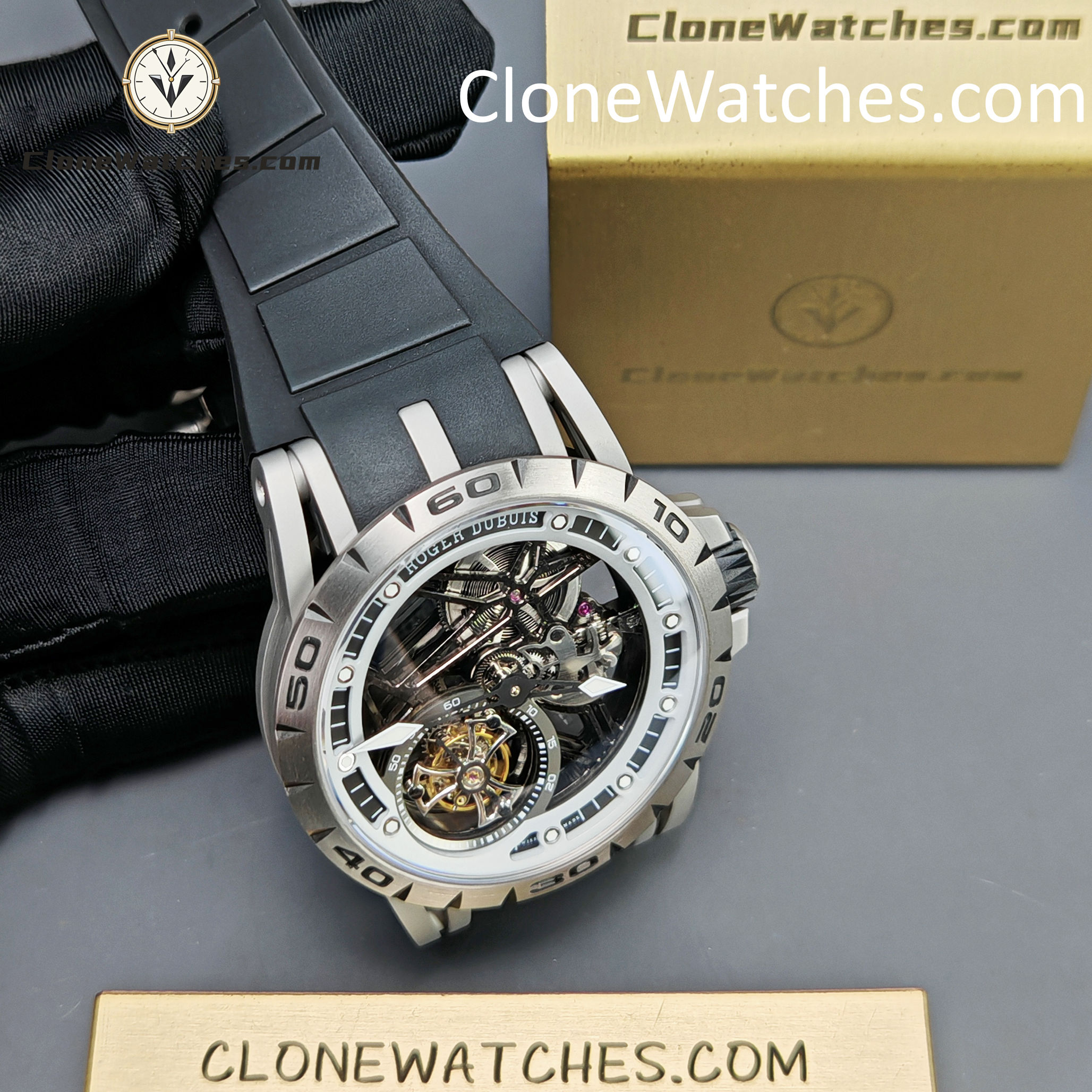 Roger Dubuis Super Clone Watches 1:1 Excalibur Skeleton Dial RDDBEX0479 45MM - Image 5