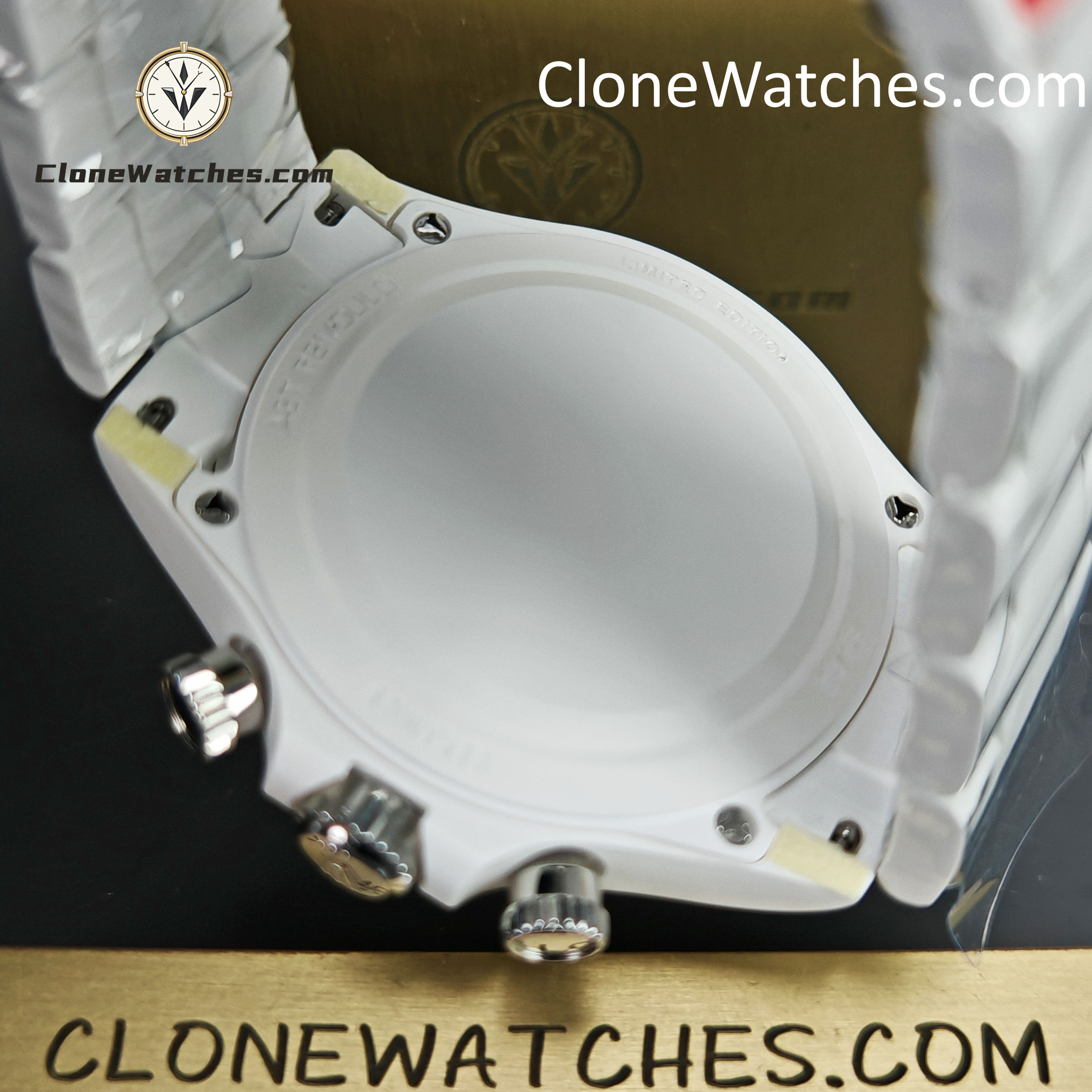 Modified Super Clone Watches 1:1 AET Rolex Daytona Full Ceramic Abu Dhabi 4130 Movement - Image 11