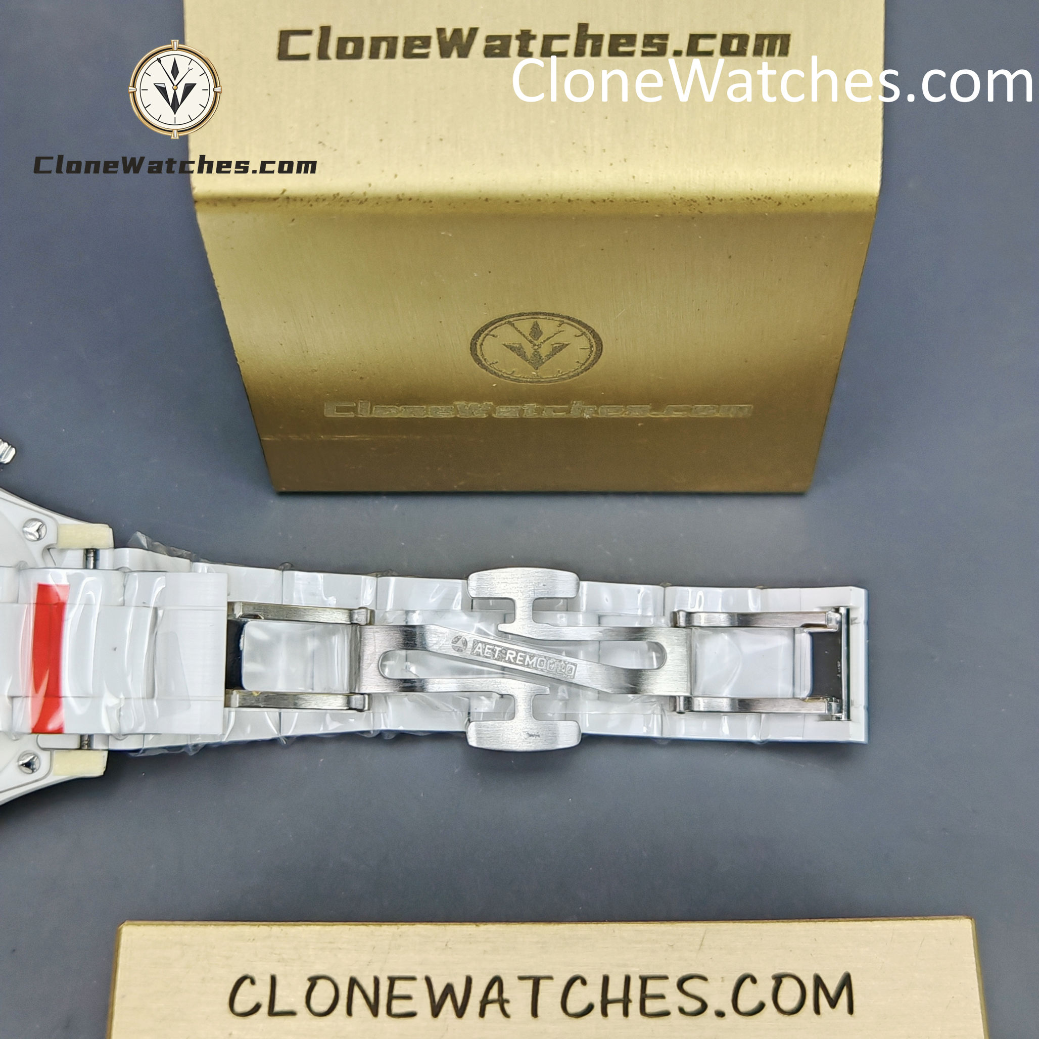 Modified Super Clone Watches 1:1 AET Rolex Daytona Full Ceramic Abu Dhabi 4130 Movement - Image 12