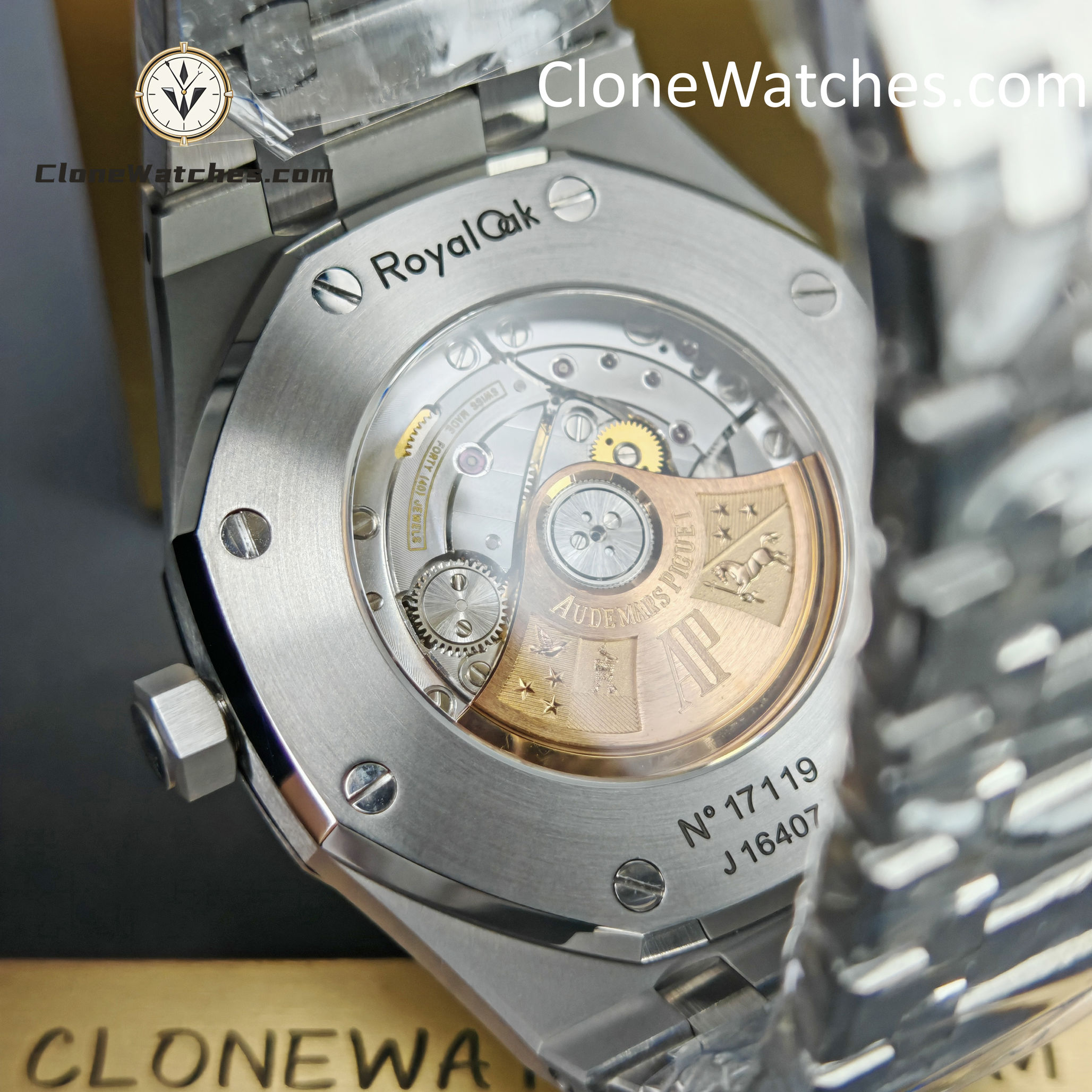 Audemars Piguet Super Clone Watches 1:1 Royal Oak 15400 Black Dial - Image 11