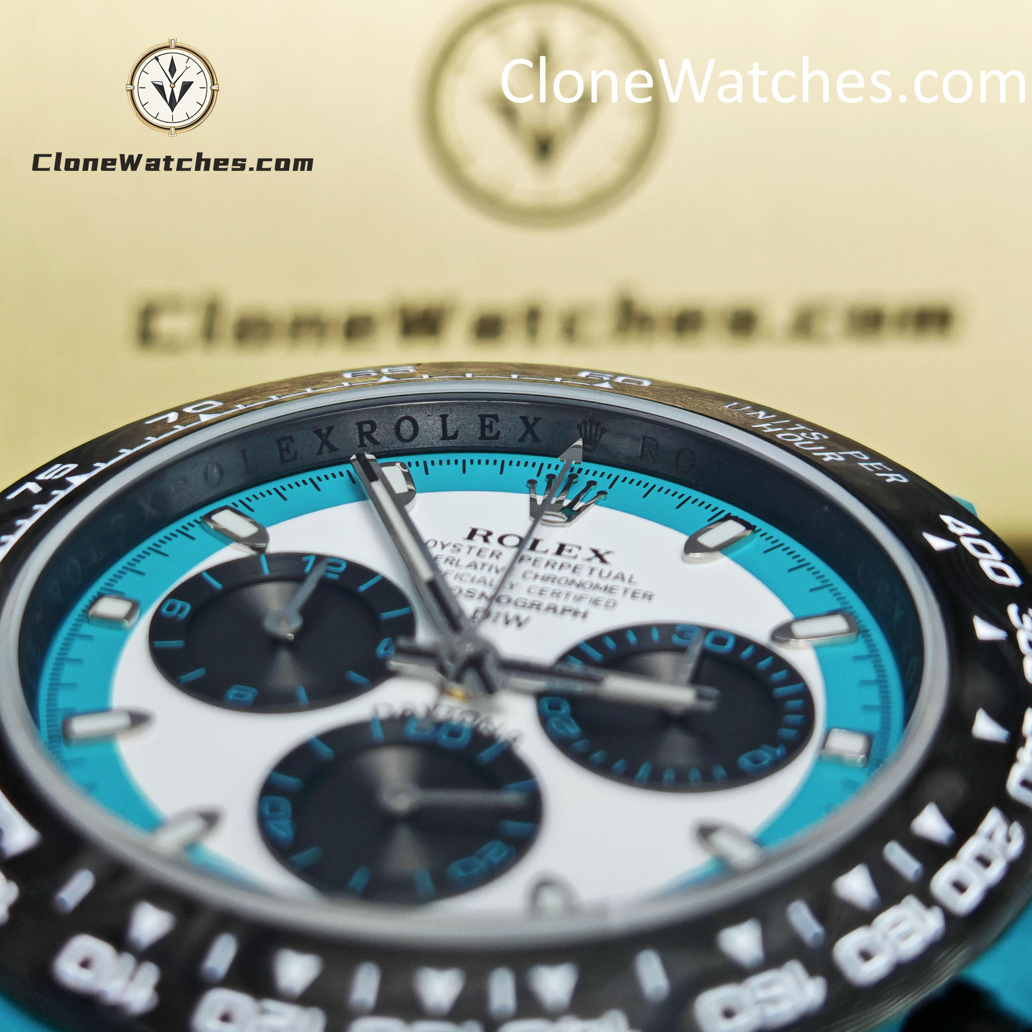 Modified Super Clone Watches 1:1 DiW Rolex Daytona Quartz Fiber CELESTE INVERT - Image 13