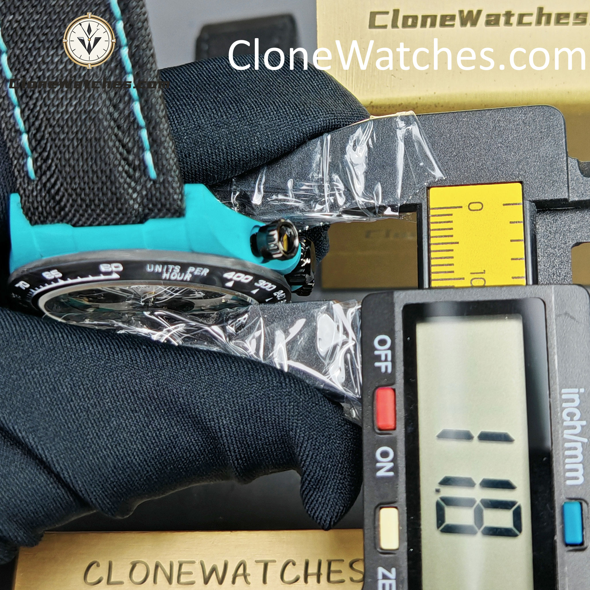 Modified Super Clone Watches 1:1 DiW Rolex Daytona Quartz Fiber CELESTE INVERT - Image 15