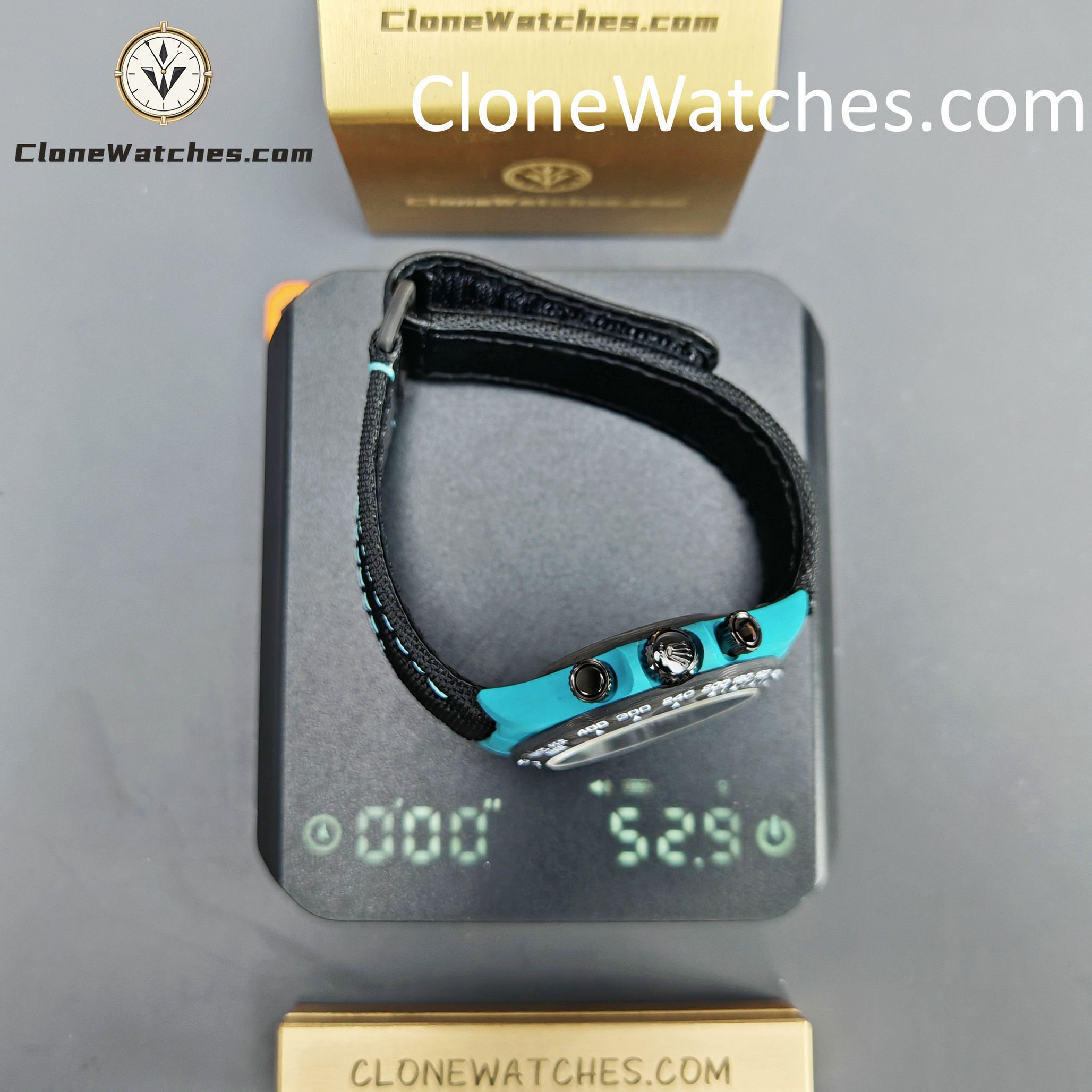Modified Super Clone Watches 1:1 DiW Rolex Daytona Quartz Fiber CELESTE INVERT - Image 16