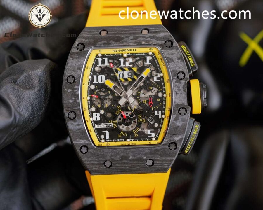 Super Clone Watches – Richard Mille RM011 yellow