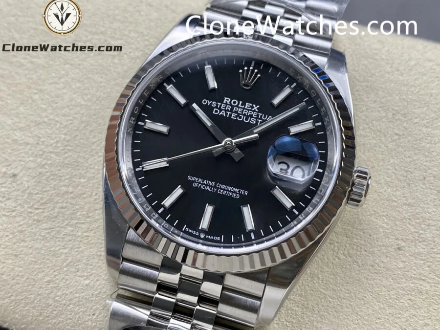 Rolex Super Clone Watches 1:1 DateJust M126234 - 0015 Black Dial Jubilee 36MM 3235 Movement - Image 2