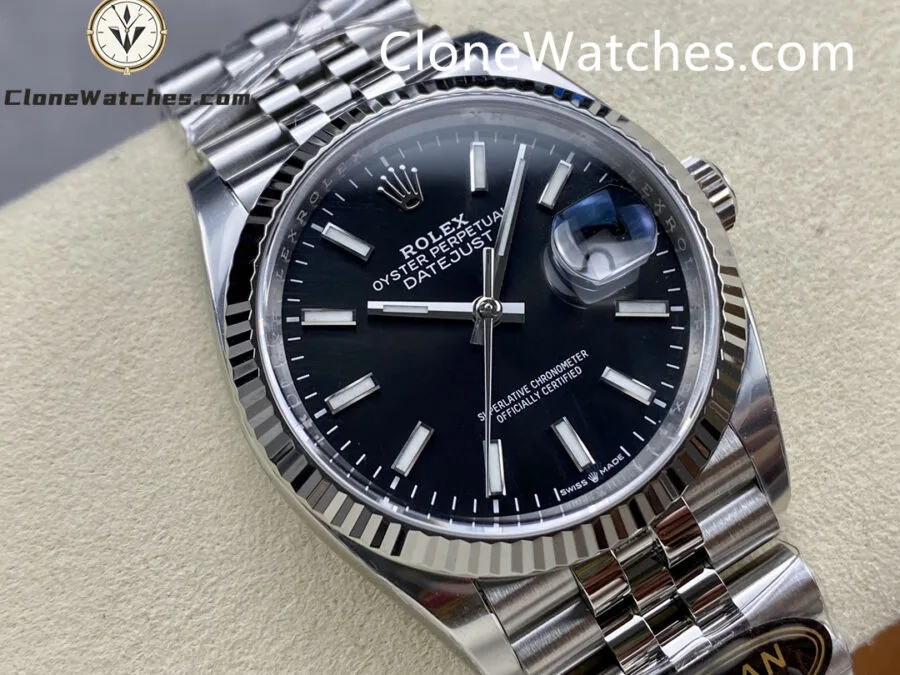 Rolex Super Clone Watches 1:1 DateJust M126234 - 0015 Black Dial Jubilee 36MM 3235 Movement - Image 3