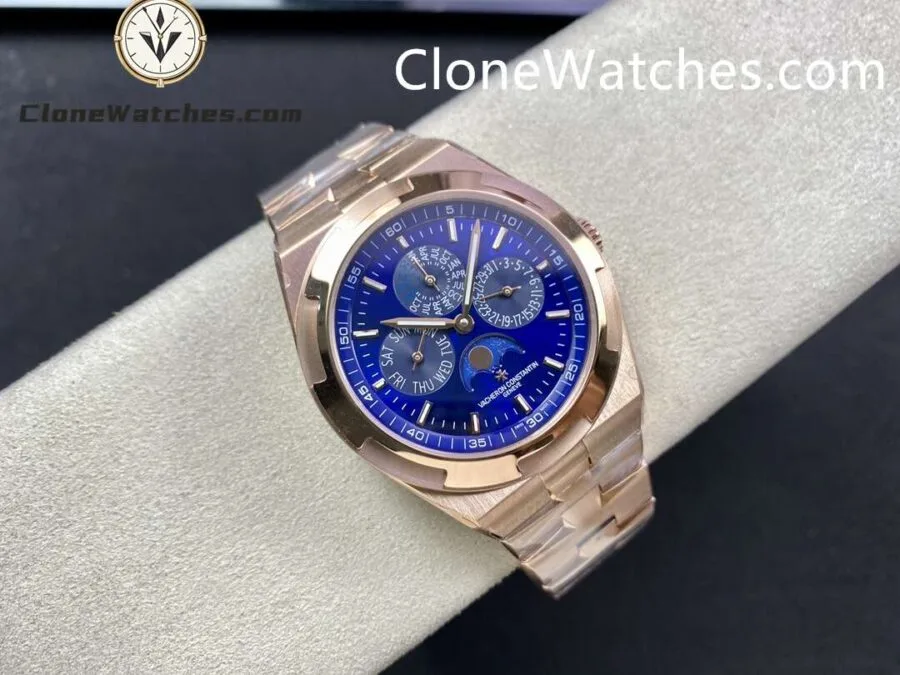 Vacheron Constantin Super Clone Watches 1:1 Overseas perpetual calendar Rose Gold 4300V/220R-B509 - Image 5