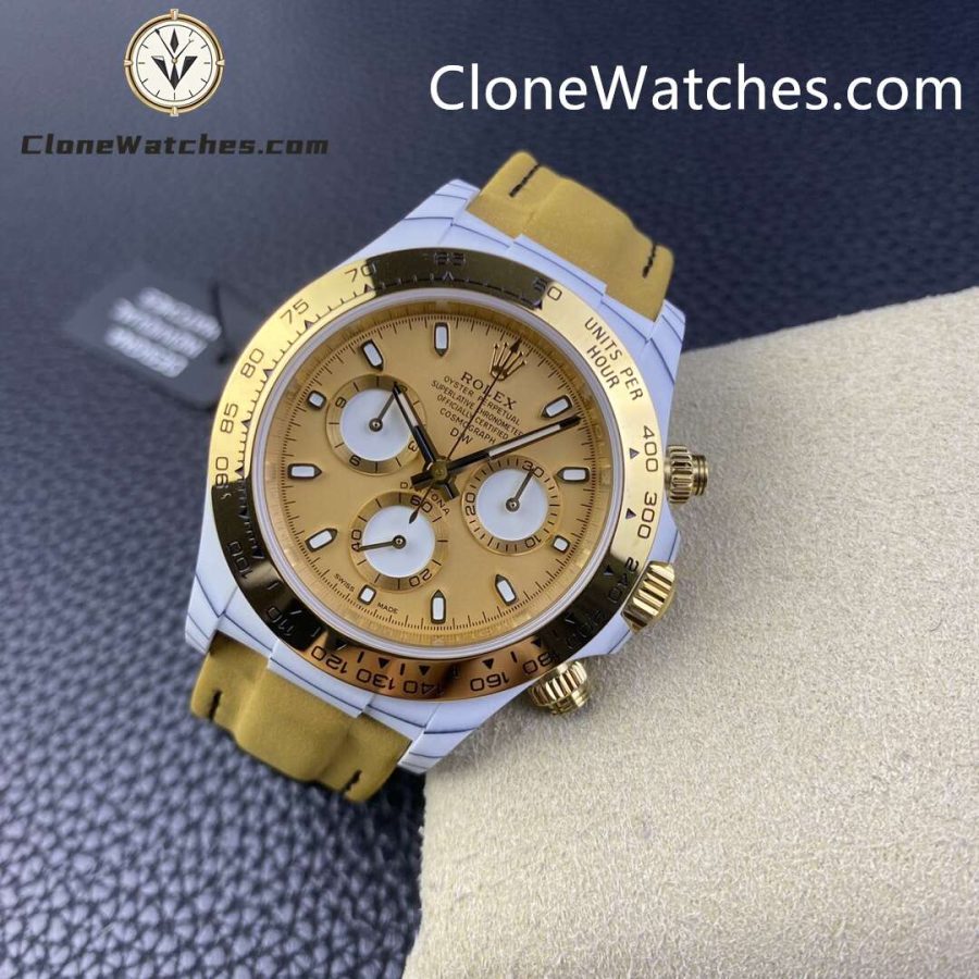 Modified Super Clone Watches 1:1 DiW Rolex Daytona Carbon Fiber GOLDEN ESSENCE - Image 4