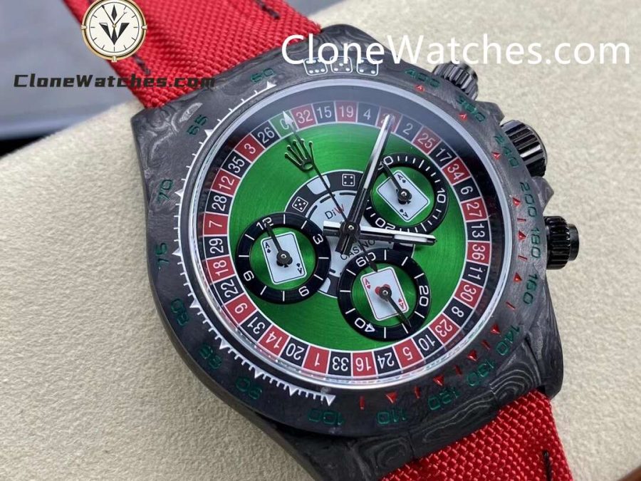 Modified Super Clone Watches 1:1 DiW Rolex Daytona NTPT Carbon LUCKY PLAYER - Image 2