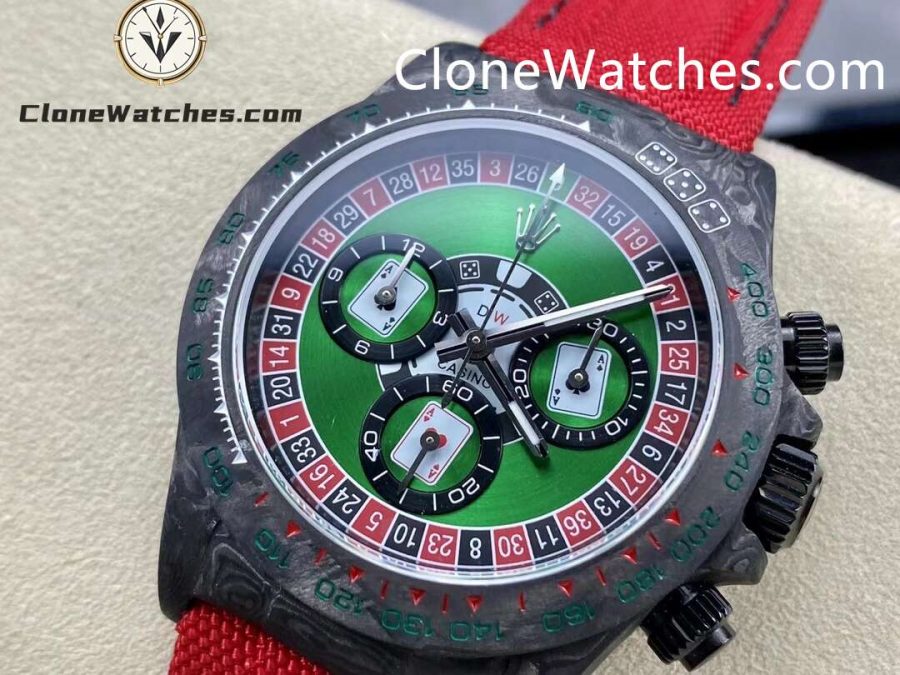 Modified Super Clone Watches 1:1 DiW Rolex Daytona NTPT Carbon LUCKY PLAYER - Image 3