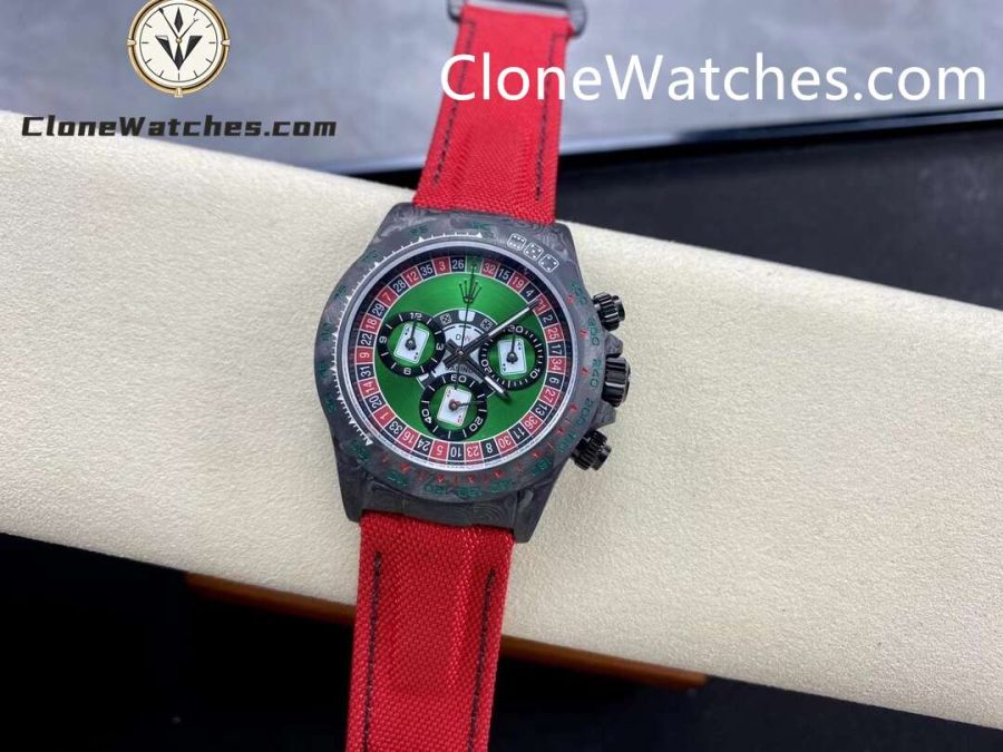 Modified Super Clone Watches 1:1 DiW Rolex Daytona NTPT Carbon LUCKY PLAYER - Image 4