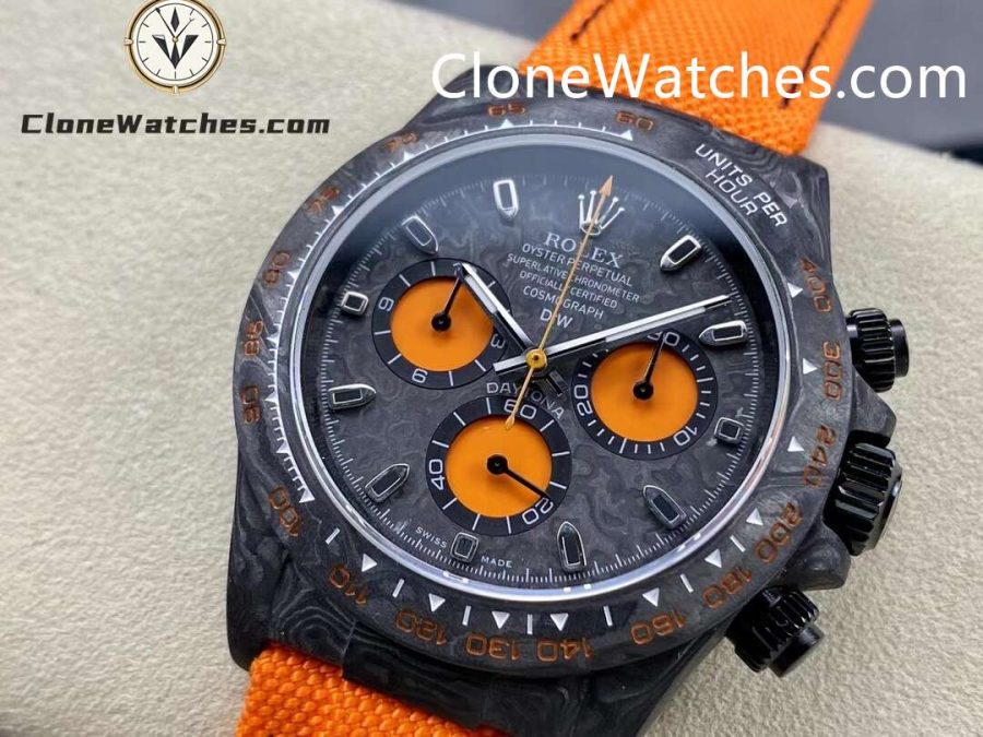 Modified Super Clone Watches 1:1 DiW Rolex Daytona NTPT Carbon “ORANGE EDITION" - Image 3