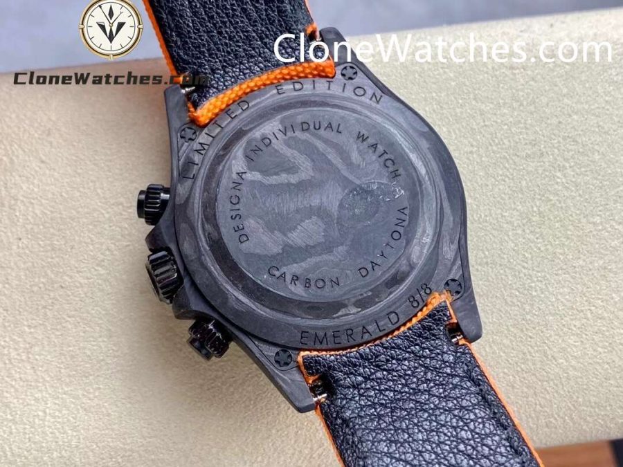 Modified Super Clone Watches 1:1 DiW Rolex Daytona NTPT Carbon “ORANGE EDITION" - Image 7