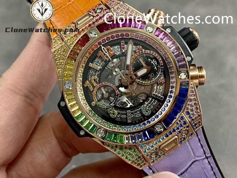 Hublot Super Clone Watches 1:1 Big Bang Unico King Gold Rainbow 42MM 441.OX.1118.LR.0999 - Image 2