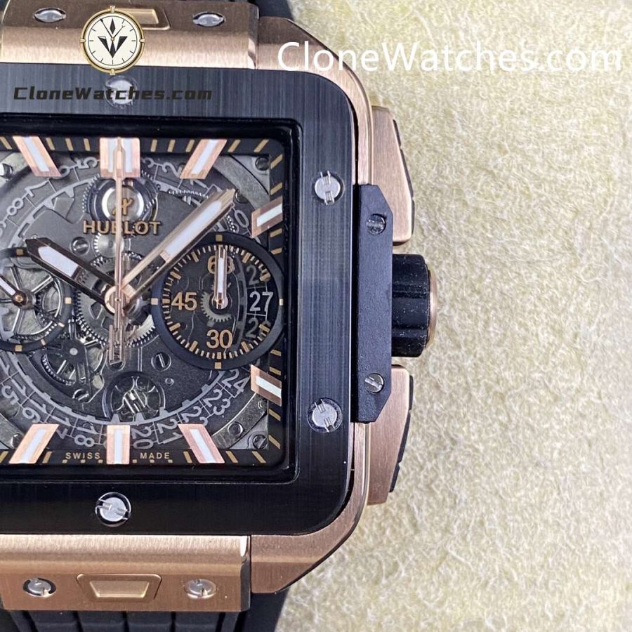 Hublot Super Clone Watches 1:1 Square Bang Unico King Gold Ceramic 42MM 821.OM.0180.RX - Image 2