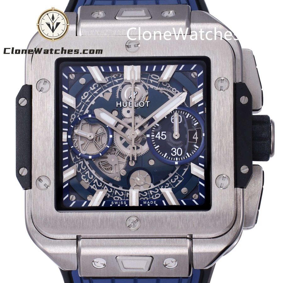 Hublot Super Clone Watches 1:1 Square Bang Unico Titanium Blue 42MM 821.NX.5170.RX - Image 2