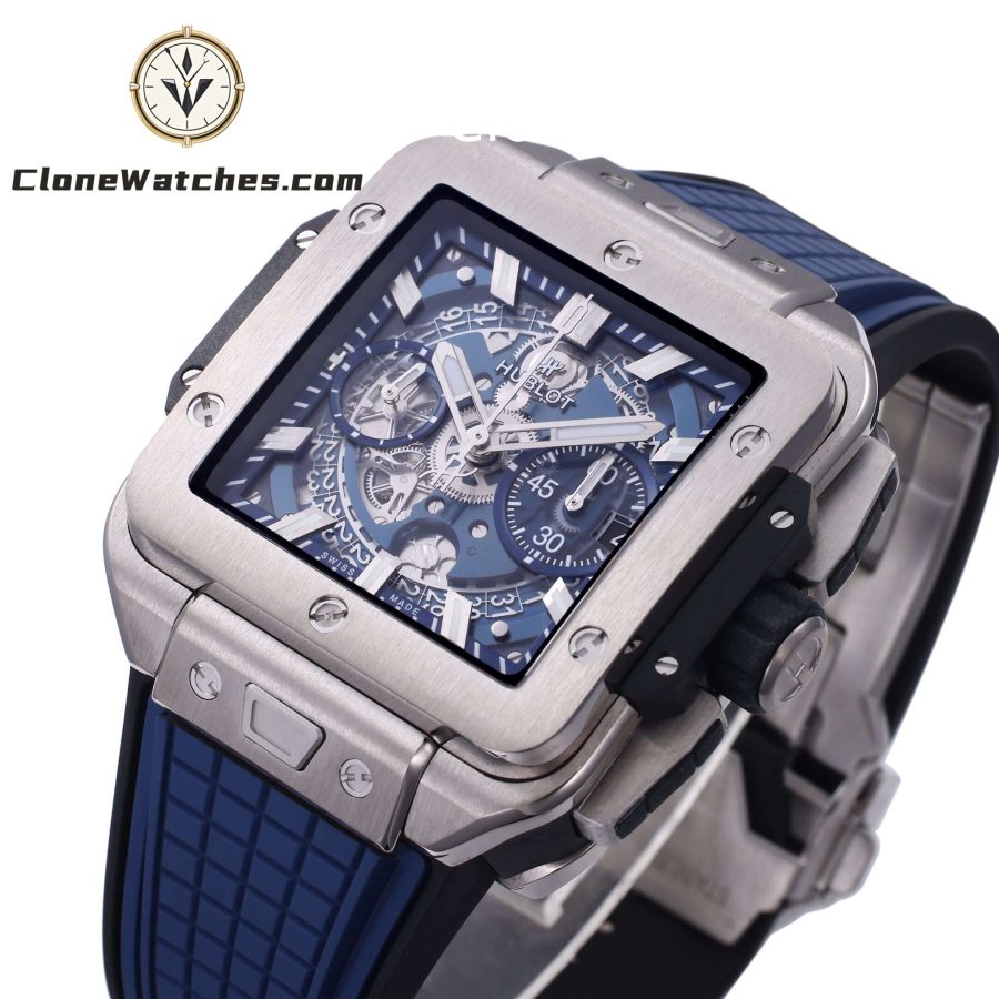 Hublot Super Clone Watches 1:1 Square Bang Unico Titanium Blue 42MM 821.NX.5170.RX - Image 4