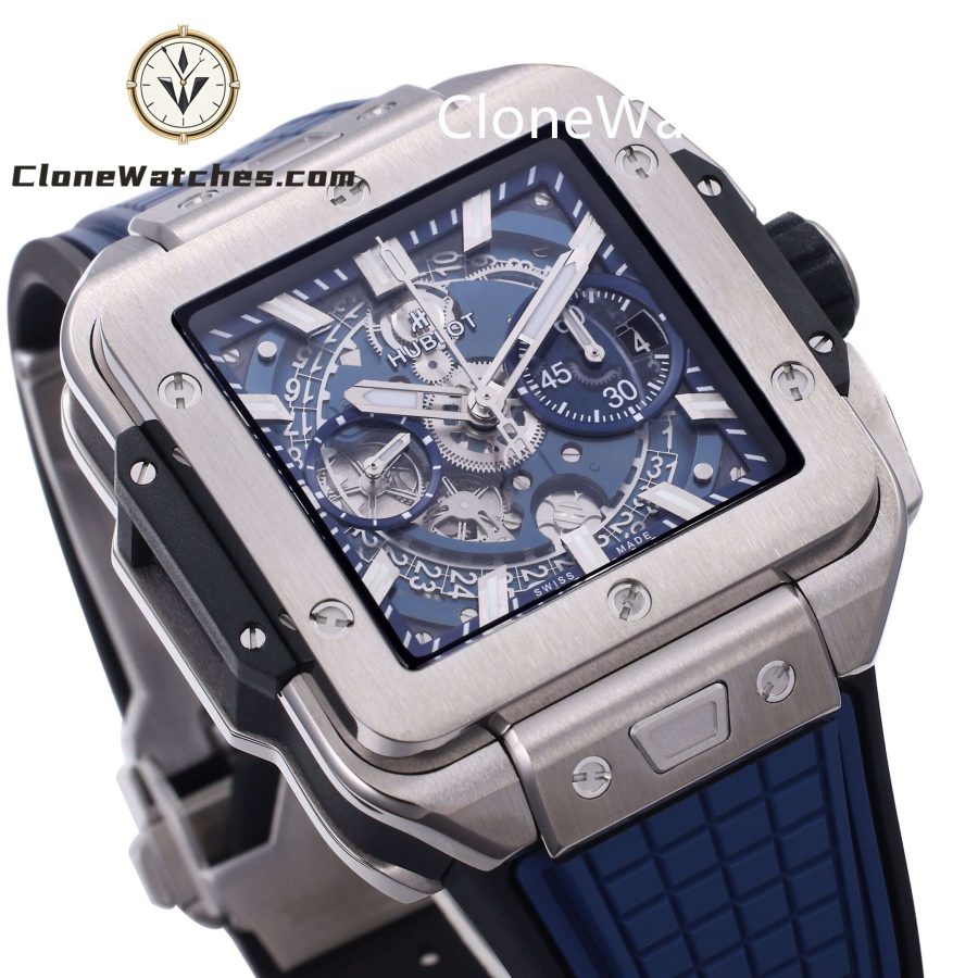 Hublot Super Clone Watches 1:1 Square Bang Unico Titanium Blue 42MM 821.NX.5170.RX - Image 3