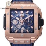 Hublot Super Clone Watches 1:1 Square Bang Unico King Gold Blue 42MM 821.OX.5180.RX - Image 2