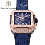 Hublot Super Clone Watches 1:1 Square Bang Unico King Gold Blue 42MM 821.OX.5180.RX - Image 7