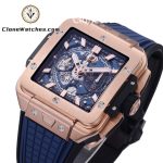 Hublot Super Clone Watches 1:1 Square Bang Unico King Gold Blue 42MM 821.OX.5180.RX - Image 4
