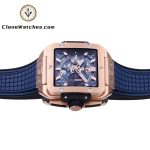 Hublot Super Clone Watches 1:1 Square Bang Unico King Gold Blue 42MM 821.OX.5180.RX - Image 6