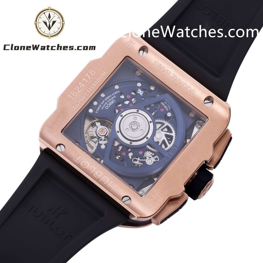 Hublot Super Clone Watches 1:1 Square Bang Unico King Gold Blue 42MM 821.OX.5180.RX - Image 8