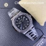Modified Super Clone Watches 1:1 DiW Patek Philippe Nautilus CARBON BLACK  5711 - Image 5