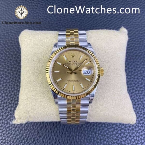 Super Clone Watches – Rolex DateJust Gold Dial 126333  0010 – Jubilee