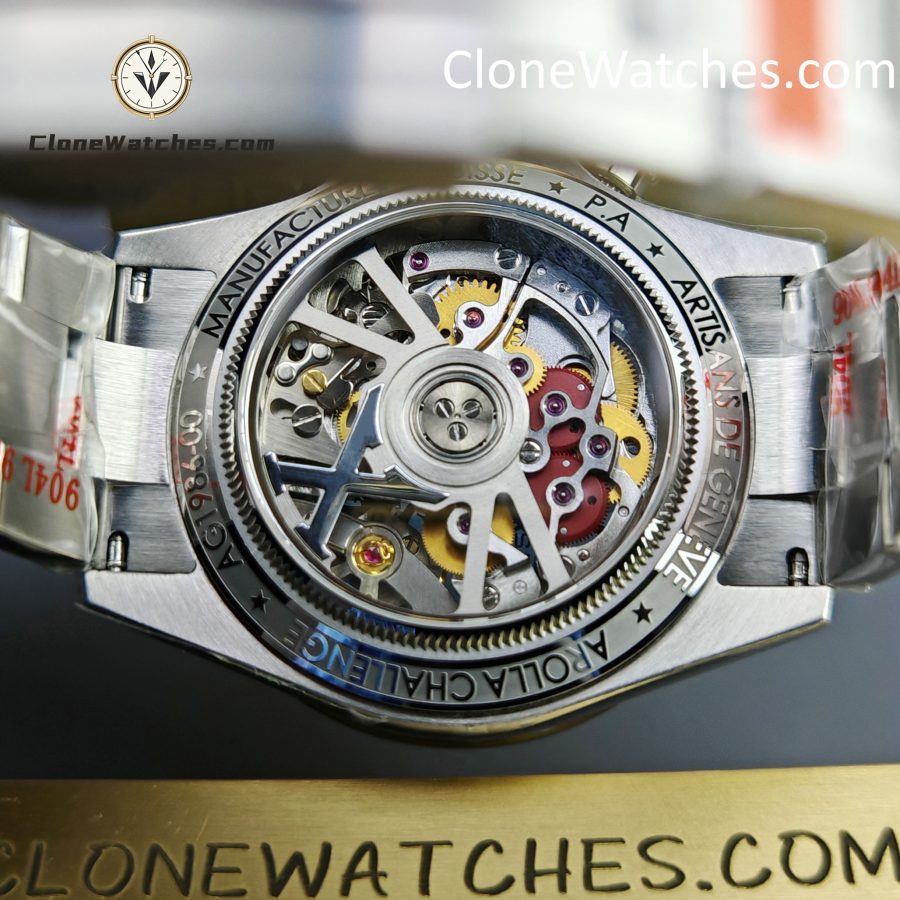 Rolex Super Clone Watches 1:1 Daytona Arolla Blue Crystal Skeleton Dial Diamonds Bezel 4130 Movement - Image 14