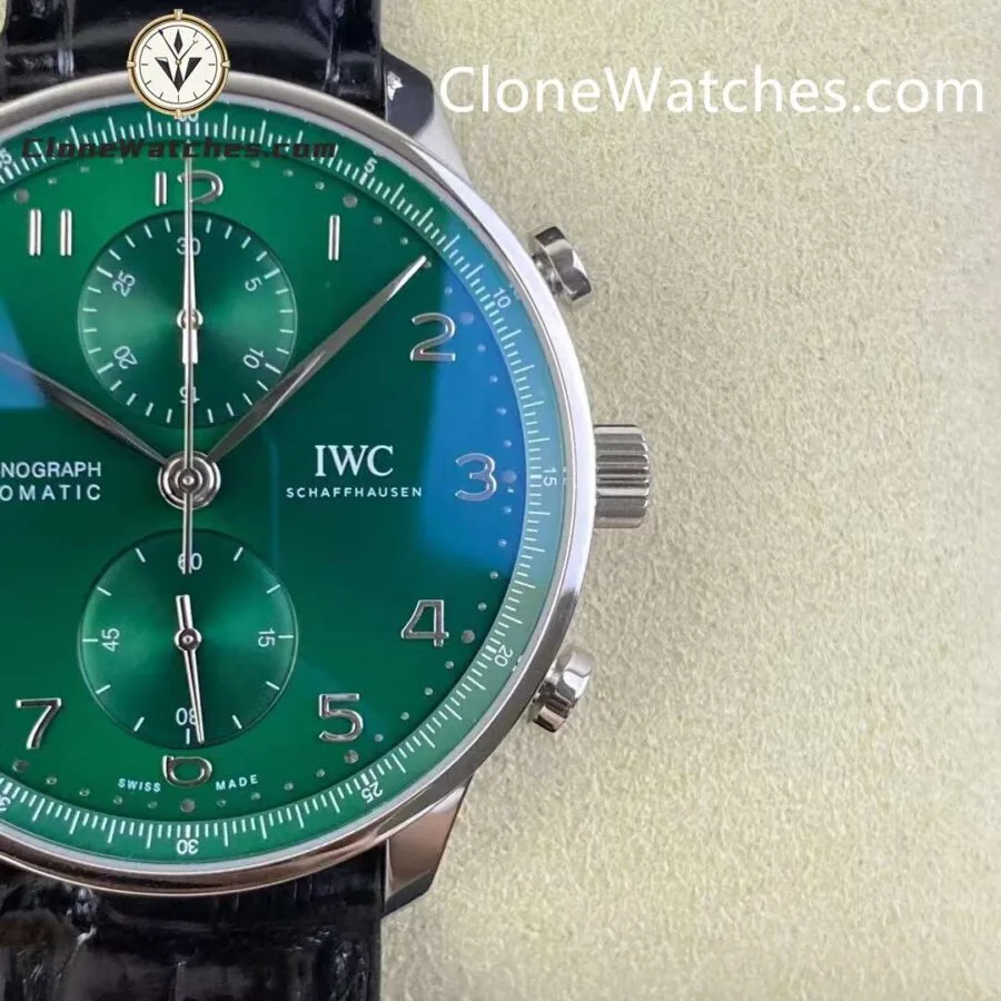 IWC Super Clone Watches 1:1 Portugieser Chronograph Green Dial 41MM IW371615 - Image 2