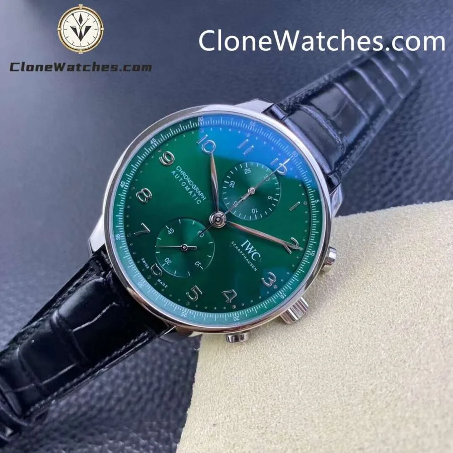 IWC Super Clone Watches 1:1 Portugieser Chronograph Green Dial 41MM IW371615 - Image 3