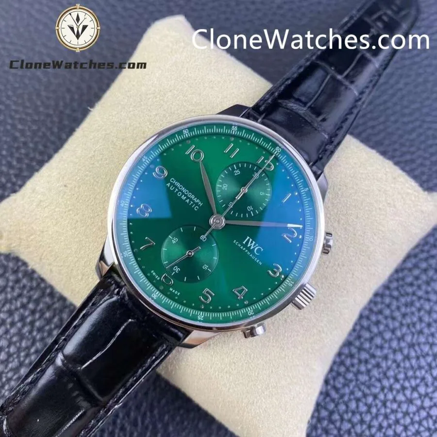 IWC Super Clone Watches 1:1 Portugieser Chronograph Green Dial 41MM IW371615 - Image 4