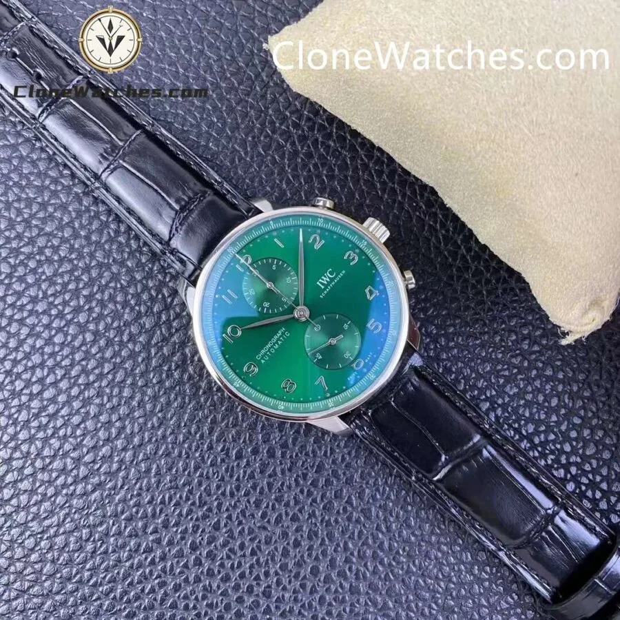 IWC Super Clone Watches 1:1 Portugieser Chronograph Green Dial 41MM IW371615 - Image 6