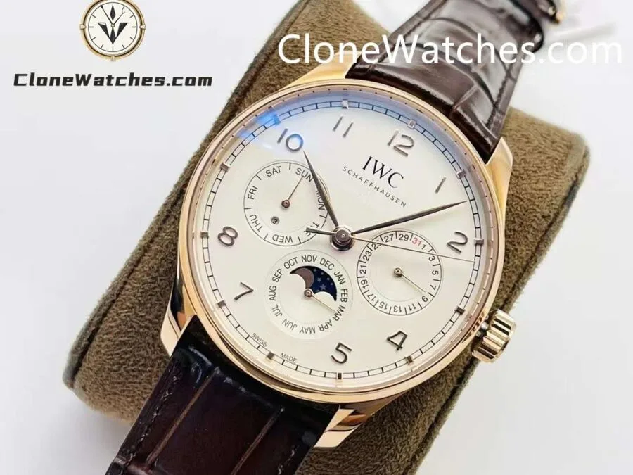 IWC Super Clone Watches 1:1 Portugieser Rose Gold Perpetual Calendar 42MM IW344202 - Image 4