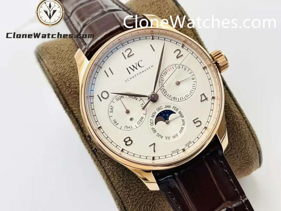 IWC Super Clone Watches 1:1 Portugieser Rose Gold Perpetual Calendar 42MM IW344202 - Image 3