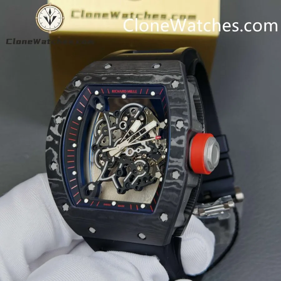 Richard Mille Super Clone Watches 1:1 RM 055 NTPT Tourbillon Black Strap - Image 6