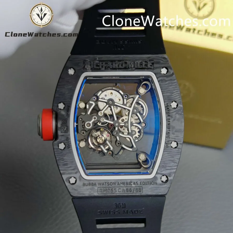 Richard Mille Super Clone Watches 1:1 RM 055 NTPT Tourbillon Black Strap - Image 14