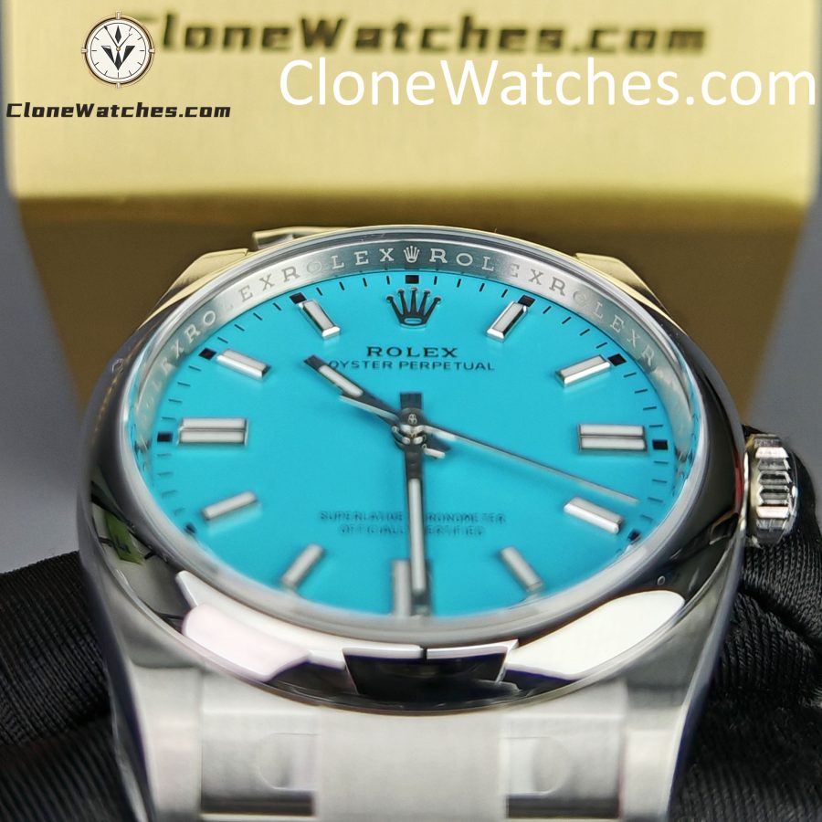 Rolex Super Clone Watches 1:1 Oyster Perpetual Turquoise Blue Dial 36mm M126000-0006 3230 Movement - Image 14