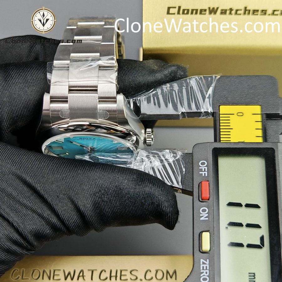 Rolex Super Clone Watches 1:1 Oyster Perpetual Turquoise Blue Dial 36mm M126000-0006 3230 Movement - Image 16