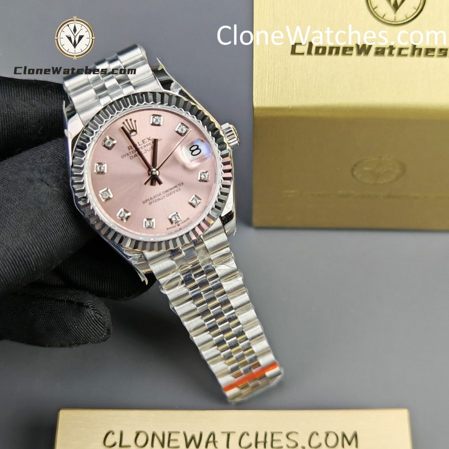 Rolex Super Clone Watches 1:1 DateJust Pink Dial M278274 - 0032 Jubilee 31MM 2236 Movement - Image 3