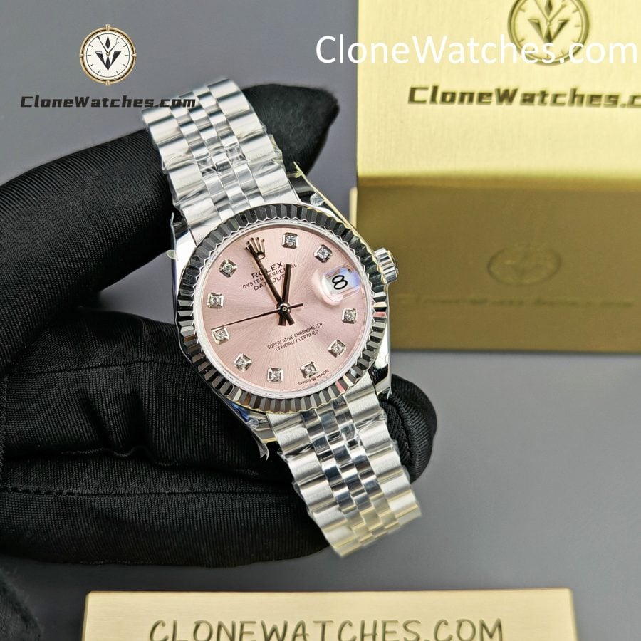 Rolex Super Clone Watches 1:1 DateJust Pink Dial M278274 - 0032 Jubilee 31MM 2236 Movement - Image 5