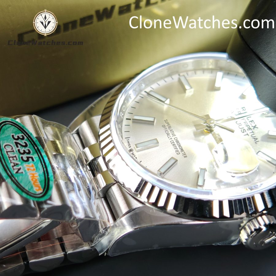 Rolex Super Clone Watches 1:1 DateJust m126234-0013 Silver Dial Jubilee 36MM 3235 Movement - Image 15