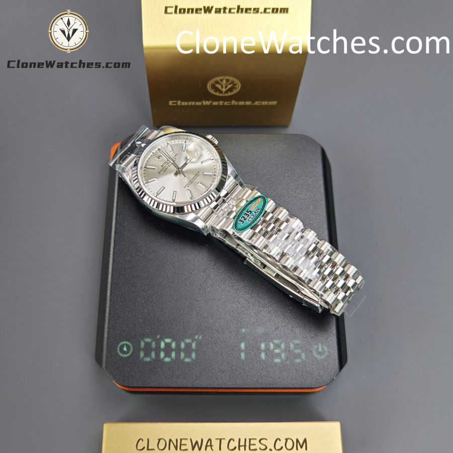 Rolex Super Clone Watches 1:1 DateJust m126234-0013 Silver Dial Jubilee 36MM 3235 Movement - Image 17