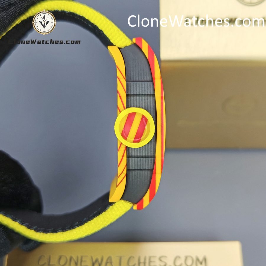 Richard Mille Super Clone Watches 1:1 RM 027 - 03 Tourbillon Rafael Nadal Yellow Strap - Image 6
