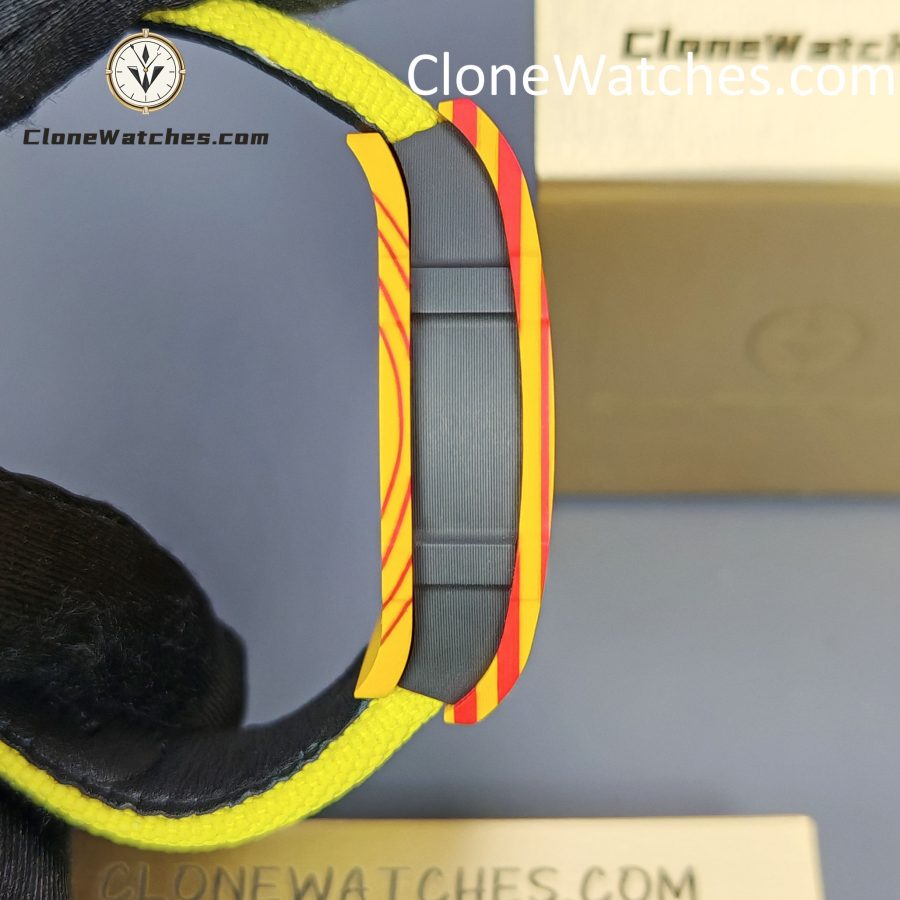 Richard Mille Super Clone Watches 1:1 RM 027 - 03 Tourbillon Rafael Nadal Yellow Strap - Image 7