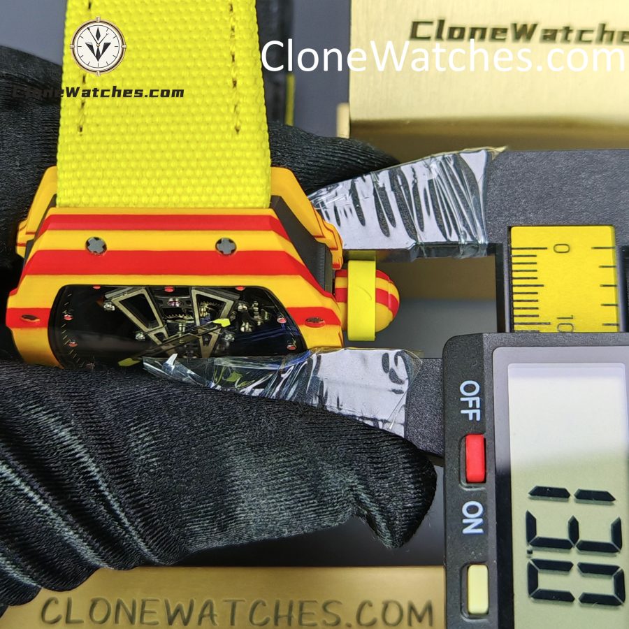 Richard Mille Super Clone Watches 1:1 RM 027 - 03 Tourbillon Rafael Nadal Yellow Strap - Image 11