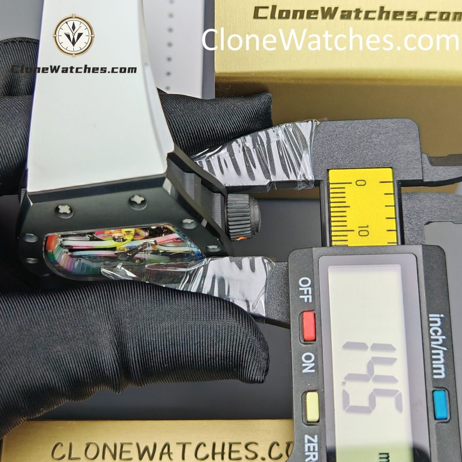 Richard Mille Super Clone Watches 1:1 RM 68 -01 Tourbillon Cyril Kongo White Strap - Image 12