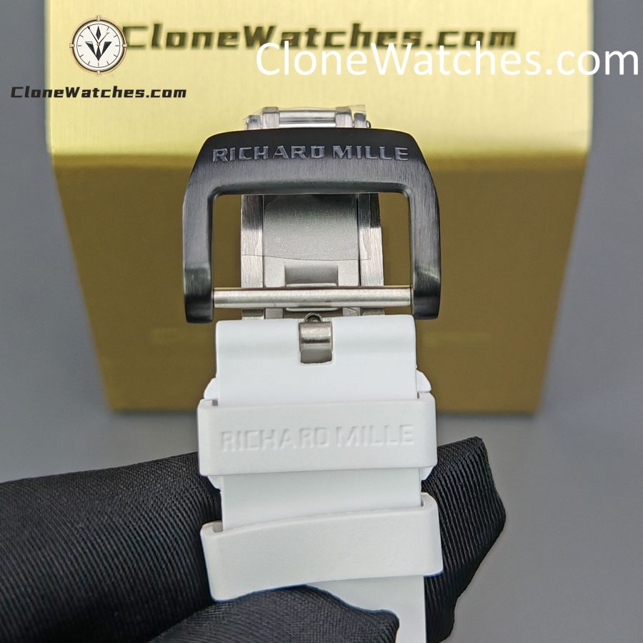 Richard Mille Super Clone Watches 1:1 RM 68 -01 Tourbillon Cyril Kongo White Strap - Image 13
