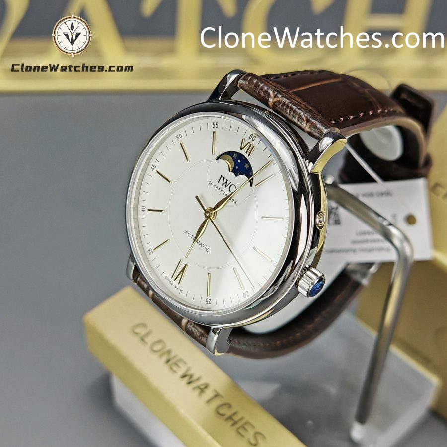 IWC Super Clone Watches 1:1 IW459401 Portofino Automatic Moon Phase 40mm White Dial - Image 2